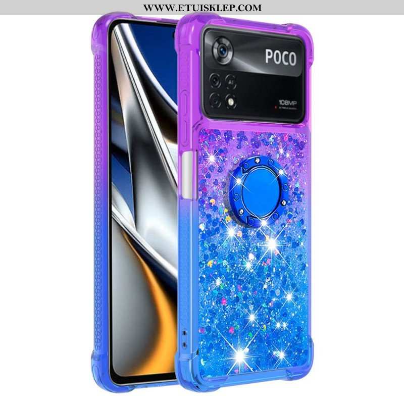 Etui do Poco X4 Pro 5G Brokatowy Pierścień-wspornik